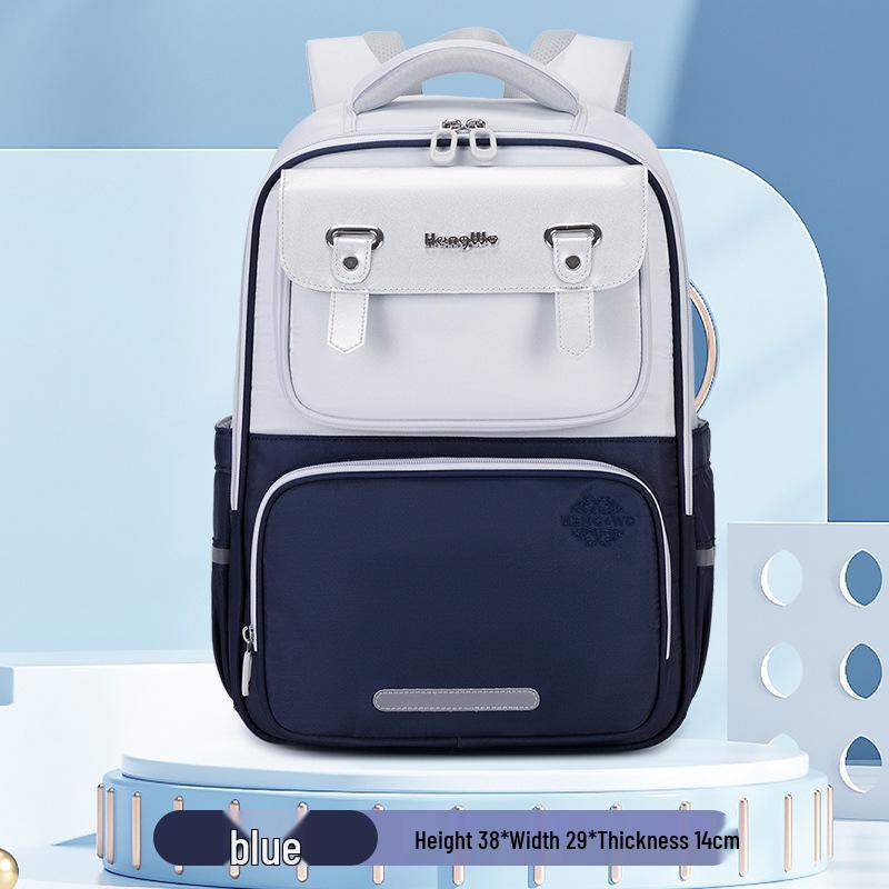 Lightweight Cloud Backpack for Grades 3-6: Large Capacity, Double Shoulder, Spine Protection & Weight Reduction
