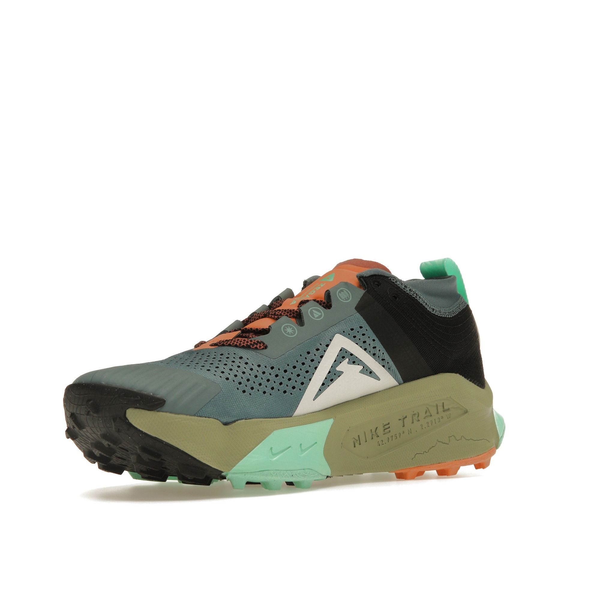 Мужские кроссовки Nike ZoomX Zegama Mineral Slate Green Black Green-Glow DH0623-300 43 — фото 4