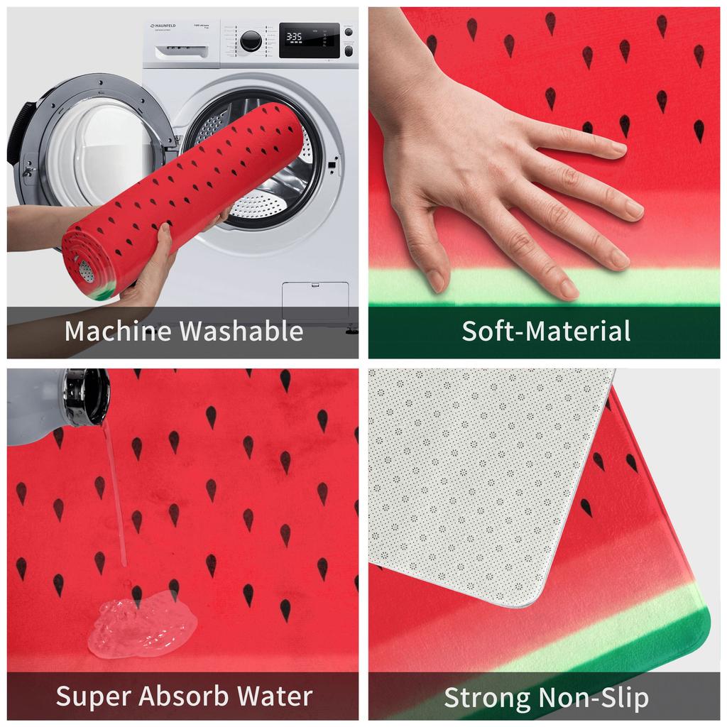 Street Hip-Hop Watermelon Stripes Front Door Floor Entrance Mats Indoor Bath Kitchen Doormat Toilet Carpet Rug