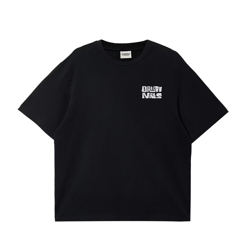 JACK&JONES Men's Cotton Letter Print Loose Fit T-Shirt