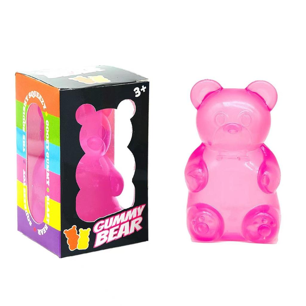 ##Cute Bear Nee Maltose Squeeze Toy Dough Colorful Sensory Toy Creative DIY Assembly New Item Desk Decoration Stress Relief Doll