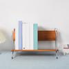 Panca Scaffale Libri Retro Nordico Portaoggetti per Riviste Libri Organizer da Scrivania Stile Noce E Decorazioni Elegante
