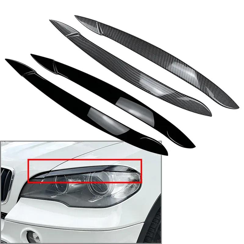 Copertura Coperchio Sopracciglia Palpebra Lampada Fari Auto Per BMW X5 E70 2008 2009 2010 2011 2012 2013