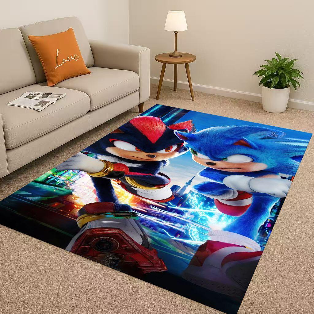 3D S-Sonics Cartoon Living Room Non-Slip Area Rug Soft Carpet for Bedroom Playroom and Sofa , Easy Clean Home Decor Doormat