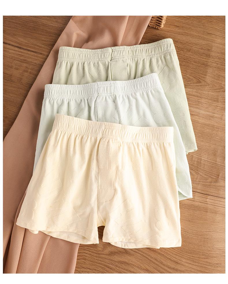 Calças Boxer de Algodão Casual para Homem - Confortáveis, Respiráveis, Ajuste Solto, Roupa de Casa Moderna