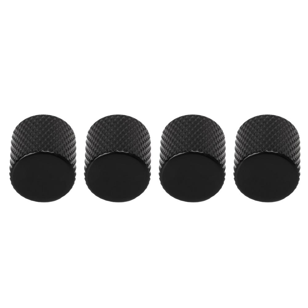 4PCS Black/Silver Electric Guitar Control Knob Replacement Knob For Electric Guitar Control Knob