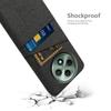 For Oppo Reno12 F 5G Case Cloth + Hard PC Phone Cover with Dual Card Slots