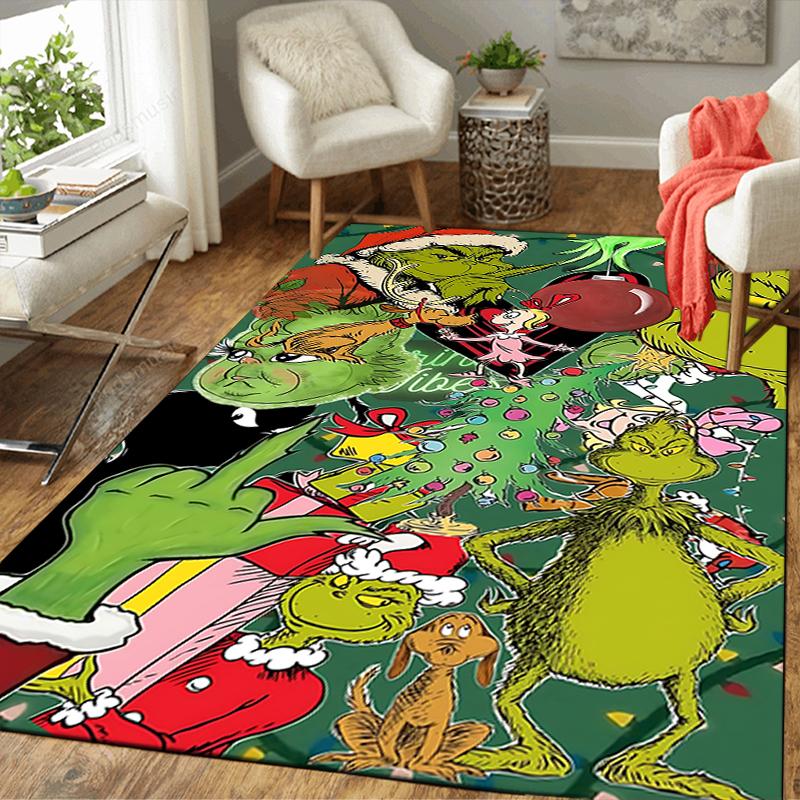 1Pc Grinch Christmas Celebration Rug Office