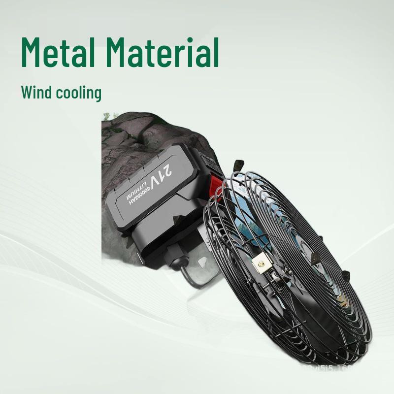 8-inch Rechargeable Desk Fan: Wireless, Lithium Battery, Ideal for Office or Dorm.