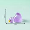 10Pcs Cartoon Mini Luminous Duck Animal Miniatures Resin Ornaments Micro Landscape Diy Fairy Garden Decoration