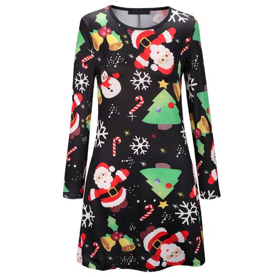 Natale Midi Dress Round Neck Loose Hem Festive Attraente Albero di Natale  Babbo Natale Stampa Mamma Figlia Festival Abbigliamento acquista in modo  economico — spedizione gratuita, recensioni reali con foto — Joom