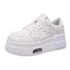 White shoes women's 2025 new sports shoes autumn explosion niche thick sole heightening college style white shoes board shoes
