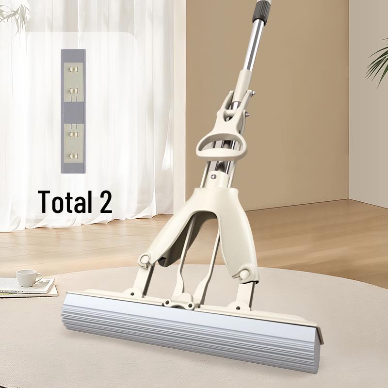28cm Verdickter Faltbarer Schwammroller-Mopp mit Freihändiger Auspressfunktion