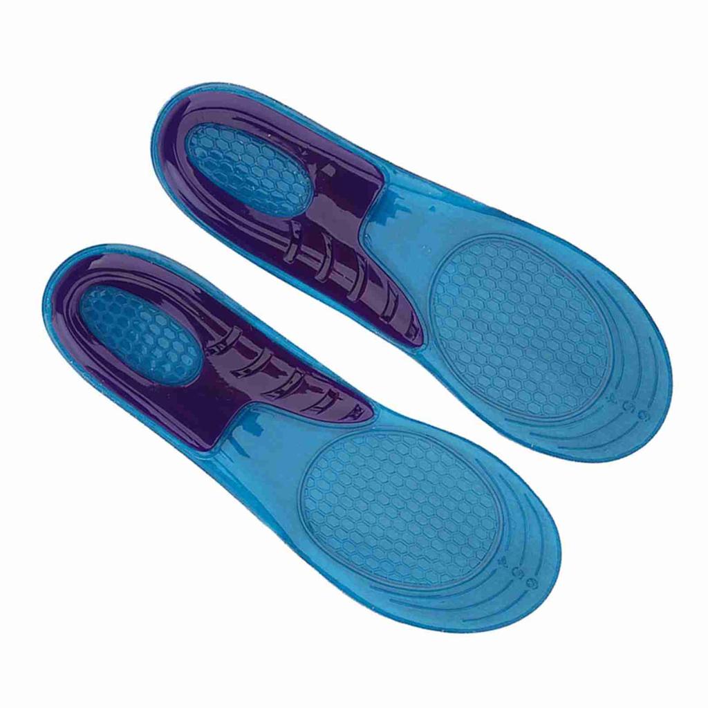 Unisex Sports Shoe Pads Silicone Soft Anti Shock Insloes Foot  or (S)