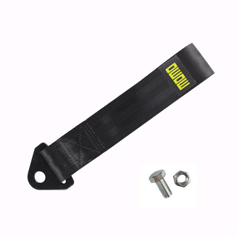 

Универсальный высокопрочный нейлоновый буксирный ремень 28 см, автомобильные гоночные буксировочные тросы, тросы для авто прицепа, бампер прицепа, Макс. 2 т, буксировочный ремень с гайкой чёрный