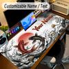 Koi Fish Theme Personalized Mouse Pad Custom Name Text Non Slip Desk Pad For Laptop Office Desktop