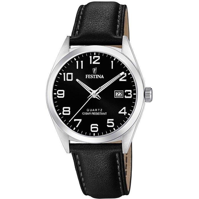 Montre - Festina - 20446 - Cuir noir - Étanchéité 10 bars - Analogique
