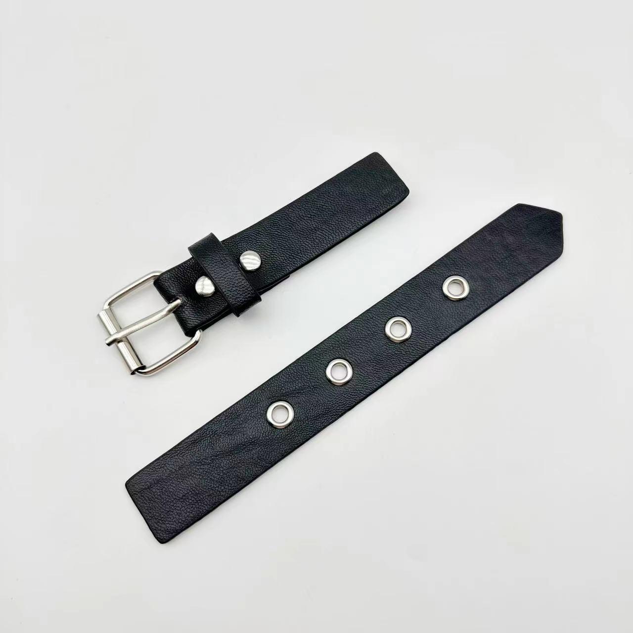 

Металлическая кожаная пряжка, пуговица для воротника и декоративный ремень, запонка, люверс, аксессуары 20.5 cm чёрный