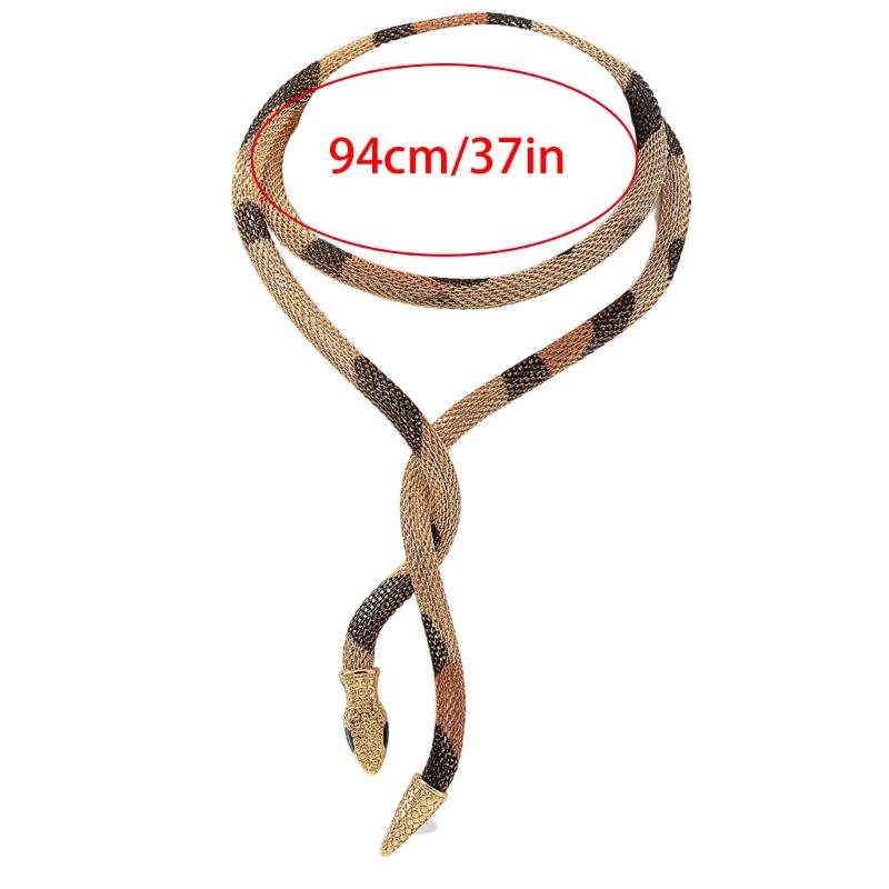 Alloy Retro Snake Necklace Multifunctional Wear as Chokers Bracelet Armband Comfortable Skin Friendly Designs