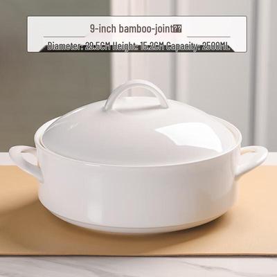 Elegant Ceramic Soup Bowl with Lid