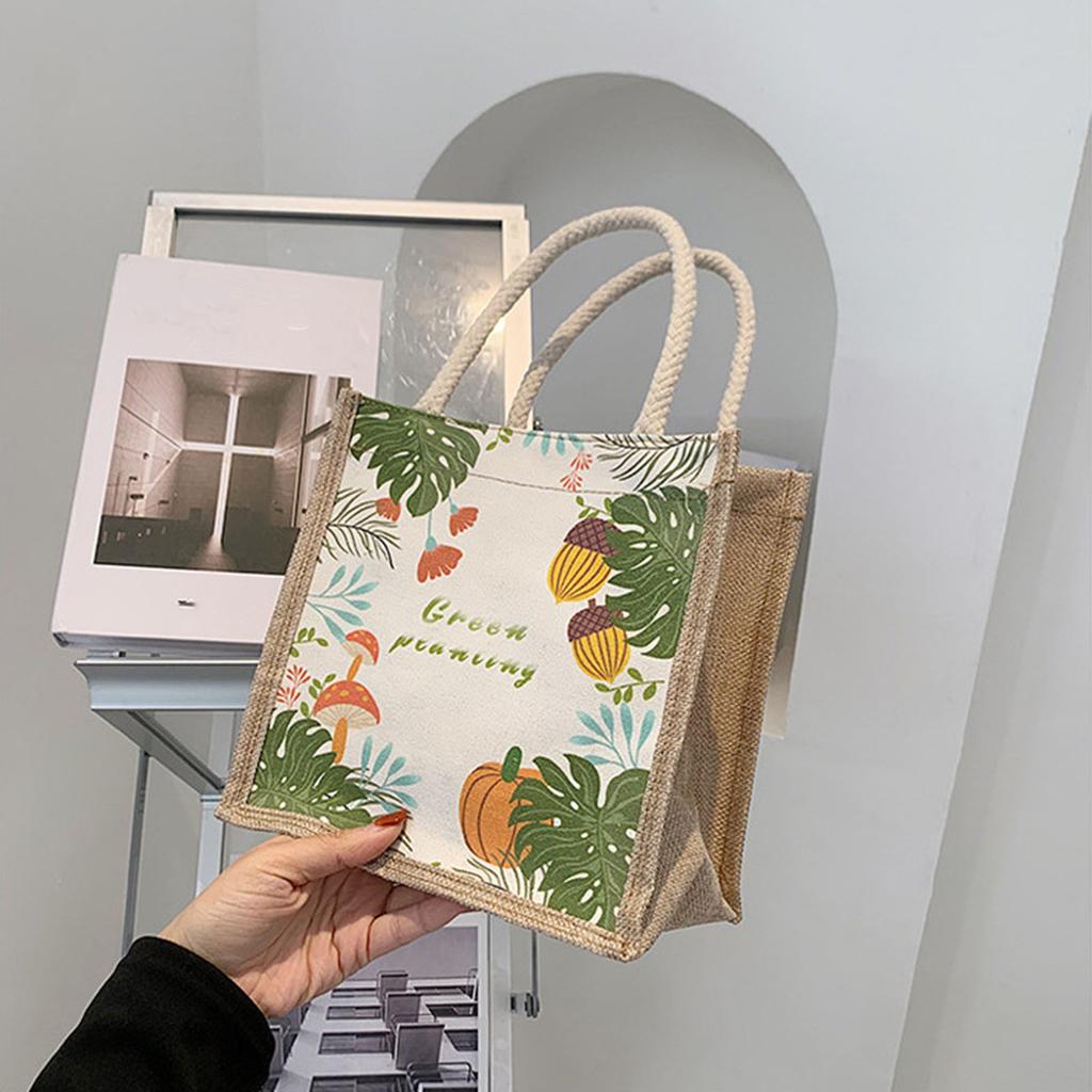 Women Casual Canvas Handbag Large Purse with Soft Handles & Inner Pocket for Mobile Phone Cosmetics Books