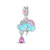 S925 Silver Summer Travel Cocktail Charm Pendant Handmade DIY Beaded Jewelry Accessories