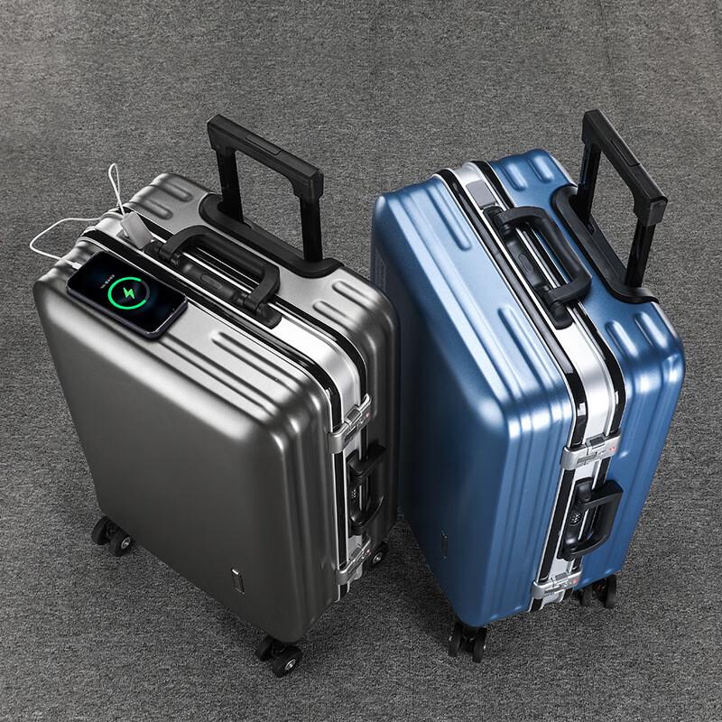 Churong Aluminum Frame Hardside Luggage with USB Charging Port