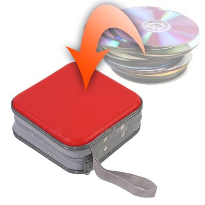 CD-Hülle DVD-Halter Aufbewahrung 48 Kapazität DVD-Hüllen Organizer Tragbare Brieftasche Aufbewahrung CDs Kunststoff Schutz-Aufbewahrungsmäppchen