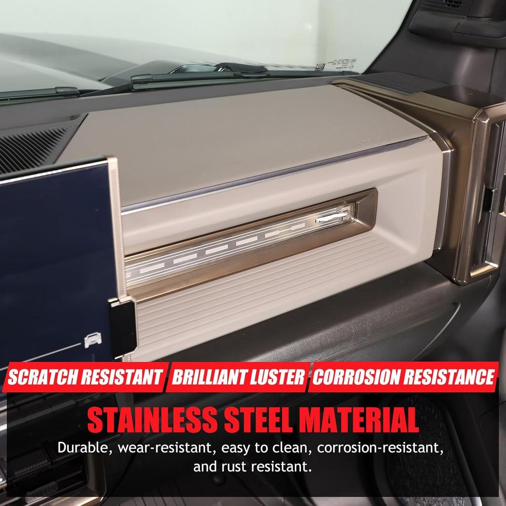 For Hummer EV Accessories Center Control Panel Dashboard Strips Trim,Center Console Molding Panel Cover Dashboard Central Control Strip Interior