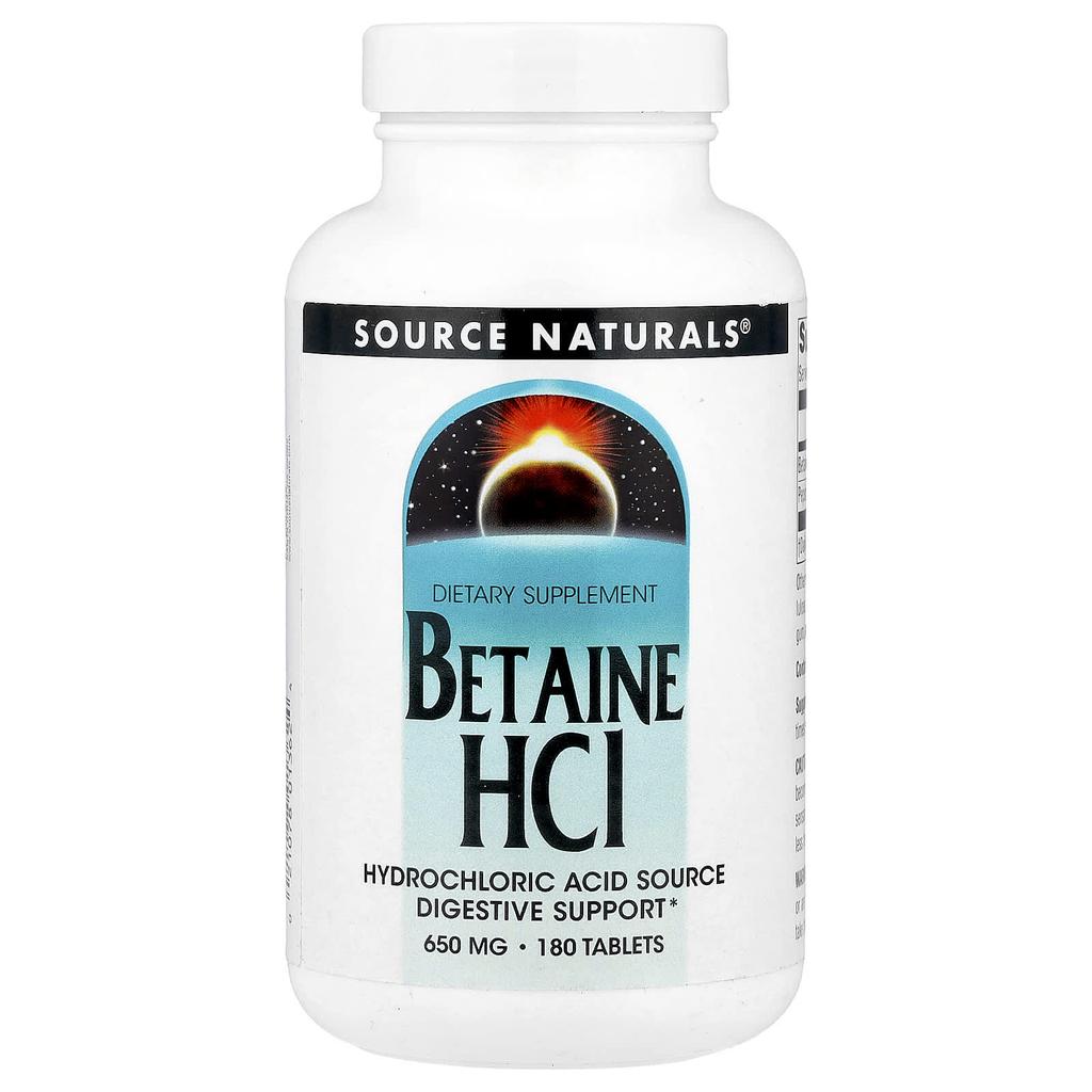 Betaine Hcl, 650Mg, 180 Tablets