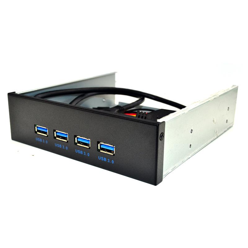 5,25-Zoll USB 3.0 Optisches Laufwerk Frontblende mit 19PIN auf 4 Port U3 + 2 Port U2 Hub