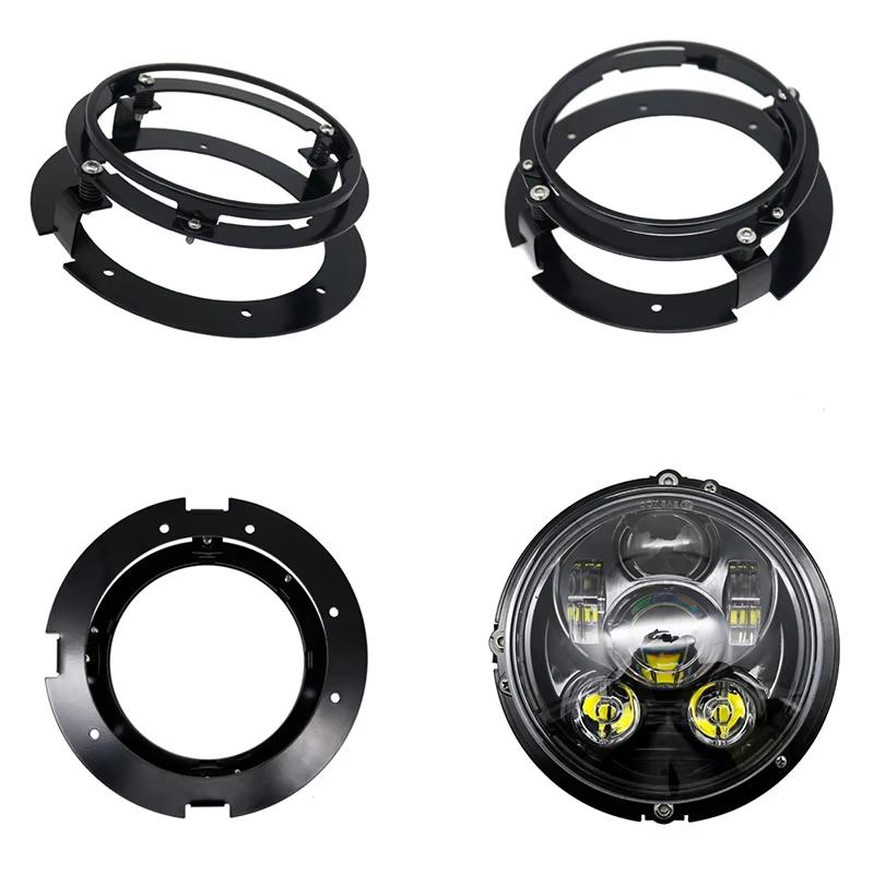 Universal Round 5 3/4" 5.75 Inch Car Motorcycle LED Headlight Mounting Bracket 5.75 inch 5 3/4 inch Headlamp Mount Brackets Ring