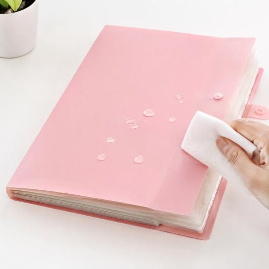 Thickened PP File Folder Expanding Folder, Waterproof A4 Letter Size Document Compact Organizer Organizer, Portable Receipt for School And Office