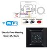 1 Packung Weißer Thermostat für WiFi Smart Fußbodenheizungs-Thermostat Digitaler Controller mit wöchentlich programmierbarem Zeitplan