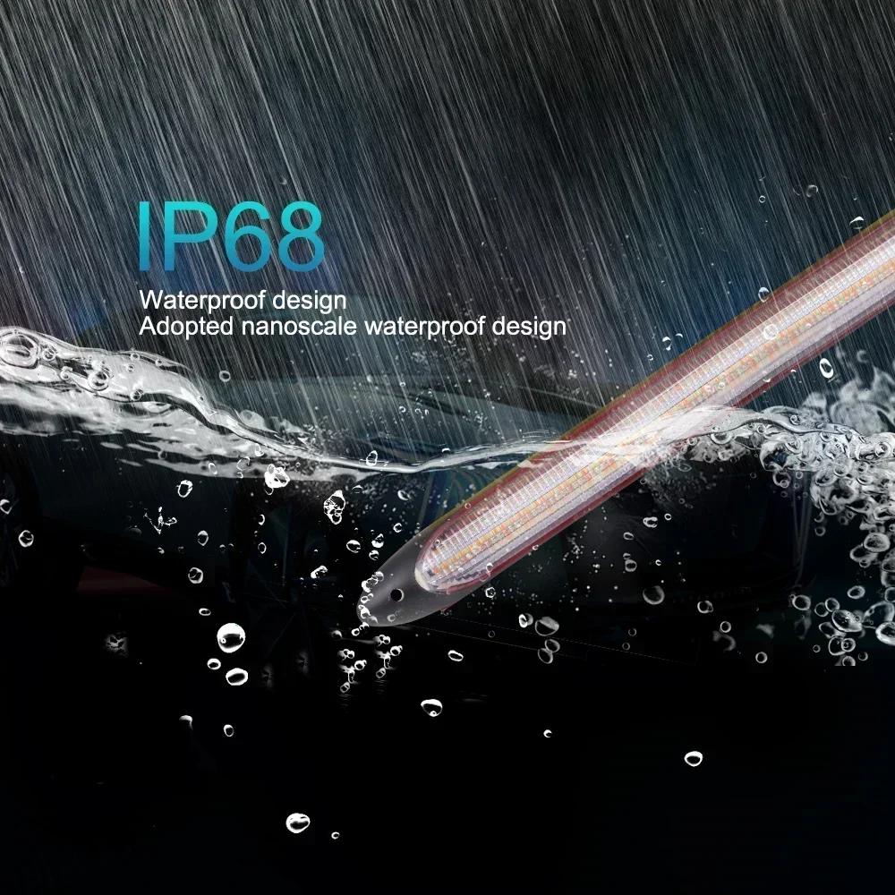 Waterproof LED Daytime Running Lights - Universal 12V Car DRL with Sequential Back Signal & Yellow Day Flow Lighting