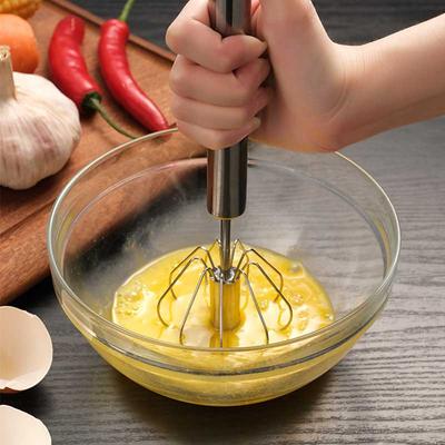 Ustensiles de cuisine en acier inoxydable, fouet à crème à rotation automatique, batteur à œufs semi-automatique à pression manuelle, mélangeur manuel, accessoires de cuisine
