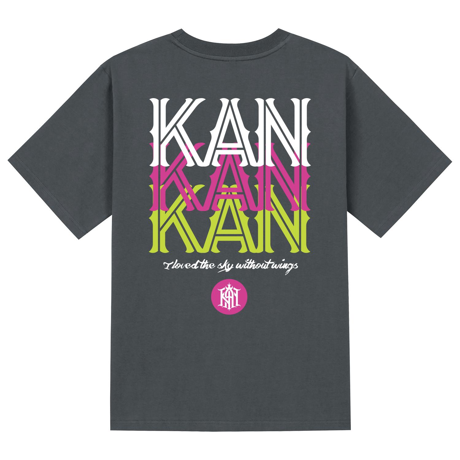 Khan 6312 Ktg0049 Two-Cut Line Short Sleeve T-Shirt - Gray Grey/Xl