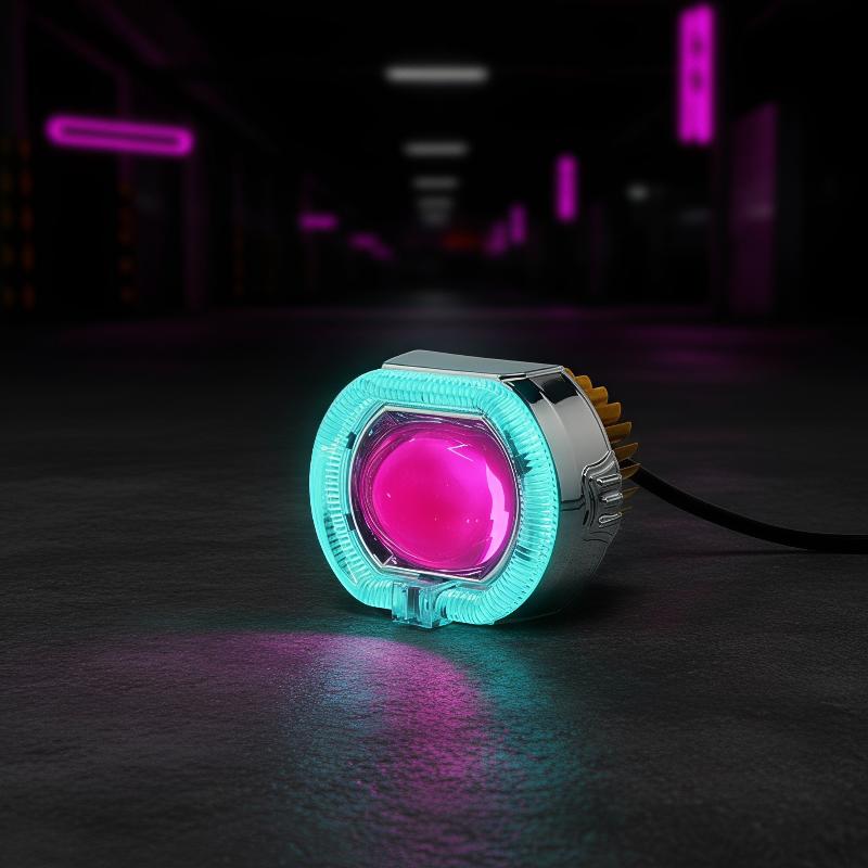 2.5-inch Motorcycle LED With Built-in Headlights Electric Bike Devil's Eye Spotlight Integrated Near And Far Beam Spotlights