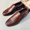 Brand Men Leather Formal Business Shoes Male Office Work Flat Shoes Oxford Breathable Party Wedding Anniversary Shoe 2024 New