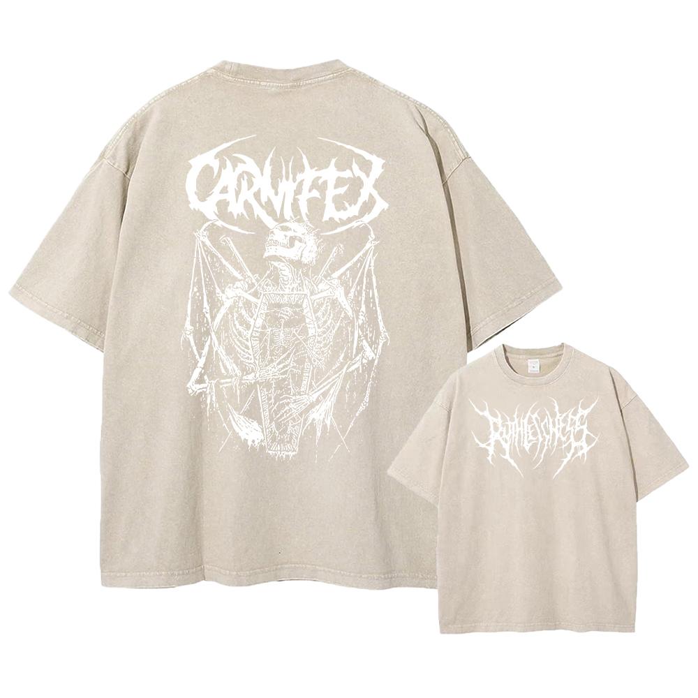 Summer Goth Acid TShirt Men Aesthetic Loose Unisex Tshirt Punk Dark Grunge Streetwear Gothic Top Harajuku Cotton Men's Clothing