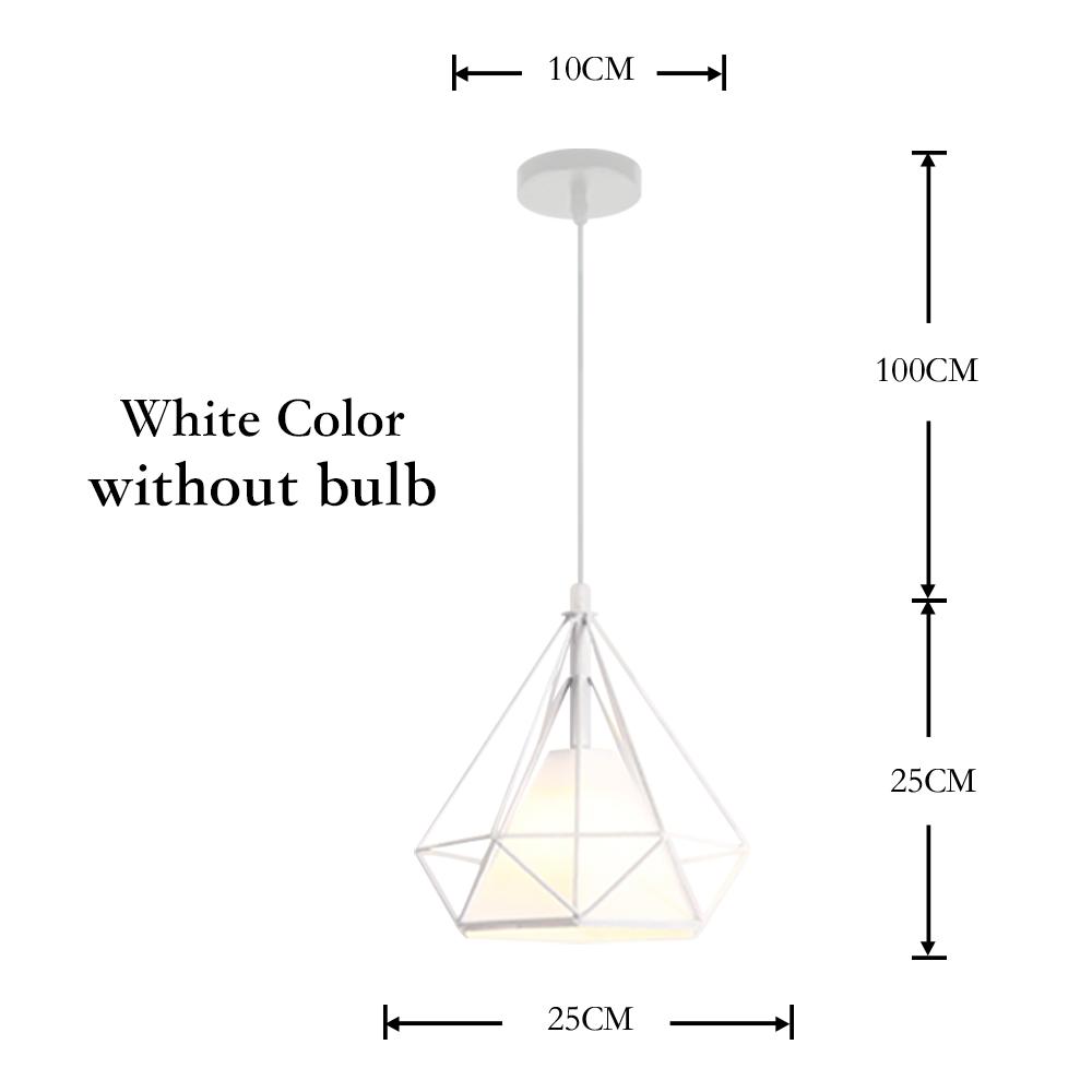 Vintage Industrial Pendant Light Retro Iron Lamp Russia Loft Cage Diamond Shape Hemp Rope Light for Dining Living Room House