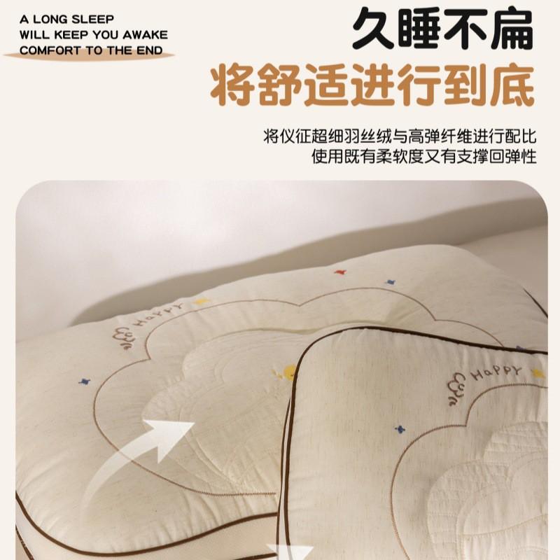 Cotton Linen Double Layer Gauze Baby Pillow With Contoured Design Neck Support Sleep Aid Infant Toddler Kids