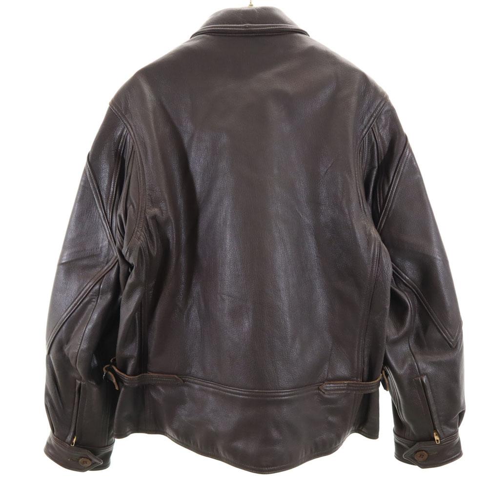 LOST WORLDS Made in USA G-8 leather jacket 38 Brown TALON ZIP FLIGHT Men's Used