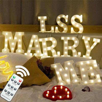 INS LED Alphabet & Number Lights for Weddings, Birthdays, and Proposals