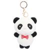 Adorable Plush Panda Keychain Toy Soft Snow Mink Stuffed Animal Key Ring Trendy Bag Charm