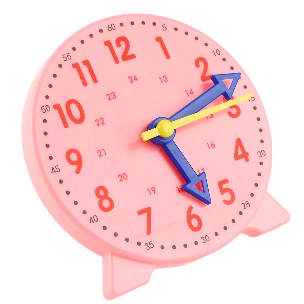 Clock Teaching Aid Learning Model Toy Students Kids Cognitive Time Tool 3 Pointer Linkage 24 Hour