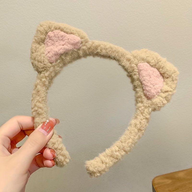 Cartoon Plush Headband: Cute Hair Accessory for Women & Kids, Perfect for Face Washing