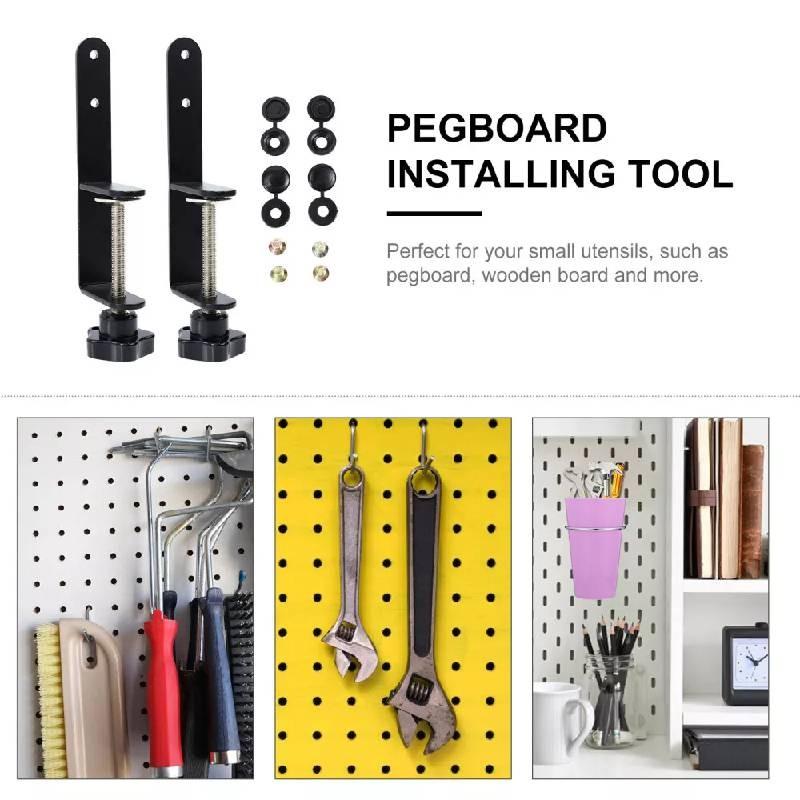 Stylish Pegboard Hook Accessory Holder Compact Storage Shelf Desktop Pen Container