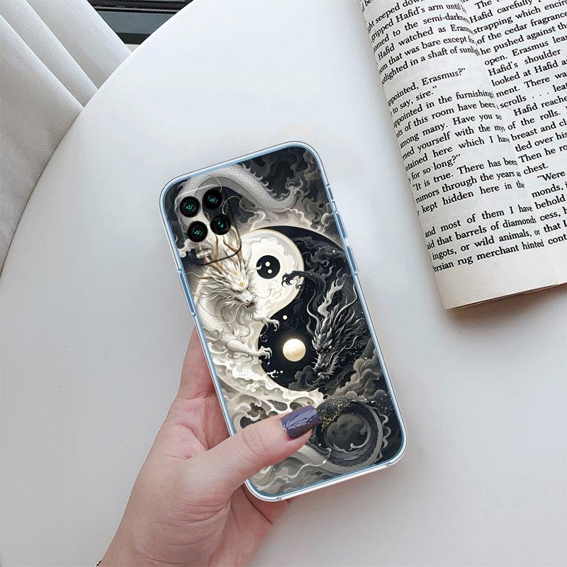 QE7 Chinesischer Drache Transparente Handyhülle für Samsung Galaxy A04 A04S A14 A23 A34 A54 M23 M33 M52 M53