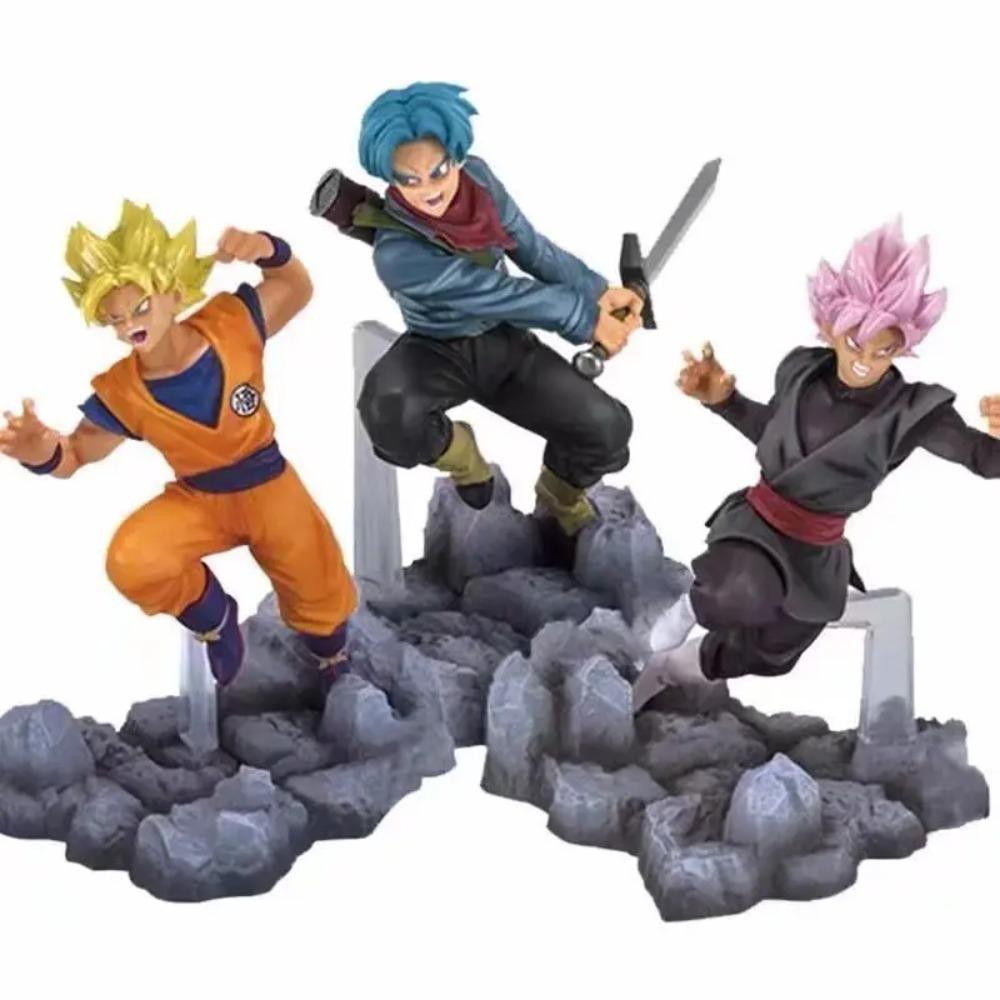 14cm Dragon Ball Goku Torankusu Goku Black Postura de Combate Figura de Anime Modelo Estatua Colección Decoración de Escritorio Adorno Juguetes